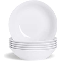 Argon Tableware Juego de Boles Blancos para Pasta o Ensalada - Tamaño Grande - 253 mm - Pack de 6